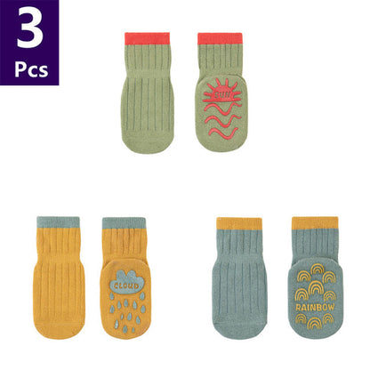 3 Pairs Anti Slip Baby Socks