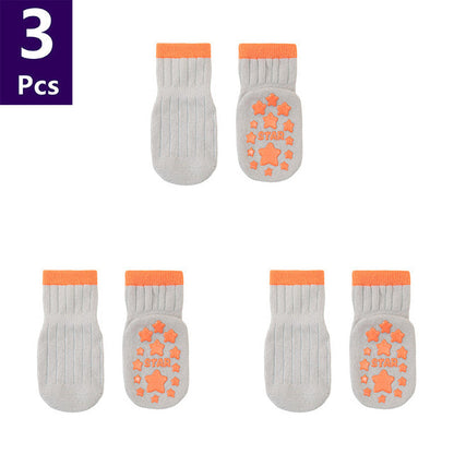 3 Pairs Anti Slip Baby Socks