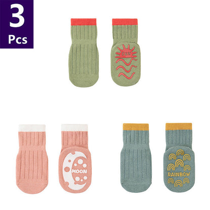 3 Pairs Anti Slip Baby Socks