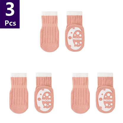 3 Pairs Anti Slip Baby Socks