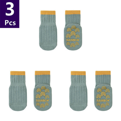 3 Pairs Anti Slip Baby Socks