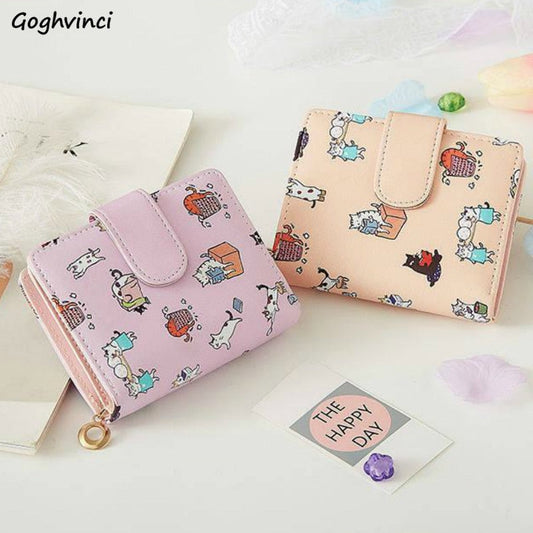 Women Cartoon Printed Money Bags