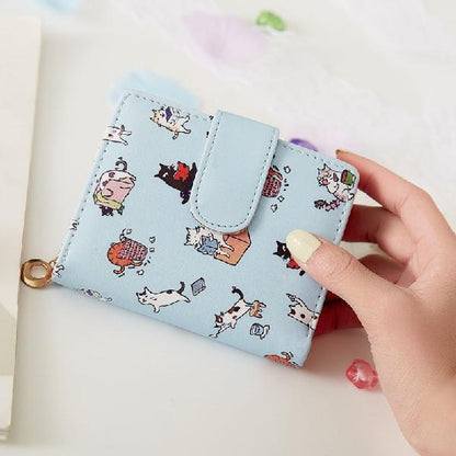 Women Cartoon Printed Money Bags