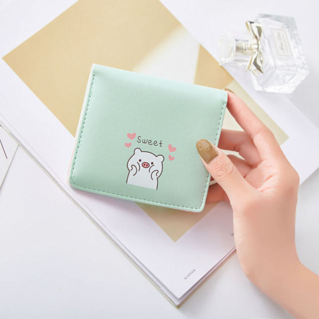 Women Cartoon Printed Money Bags